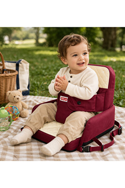 gen سرير أطفال محمول قابل للطي 5 في 1 ومقعد داعم مع حزام أمان ووسادة قابلة لل...