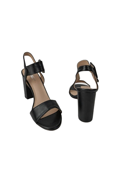 Tonii Sandale dama, piele ecologica, cu toc gros, R-12