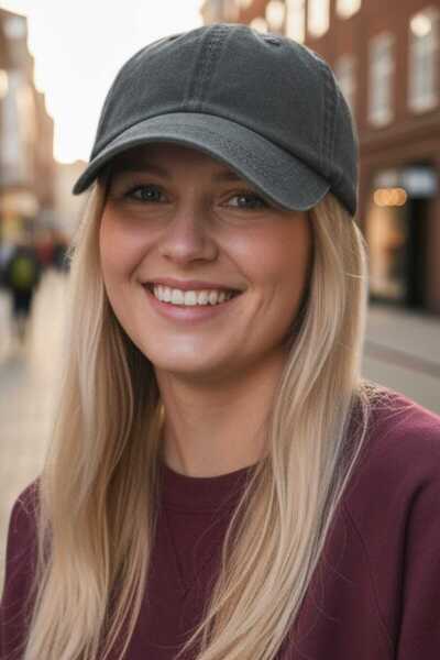 Uniquetrenders Șapcă de baseball ajustabilă, 100% bumbac, vintage, pentru femei