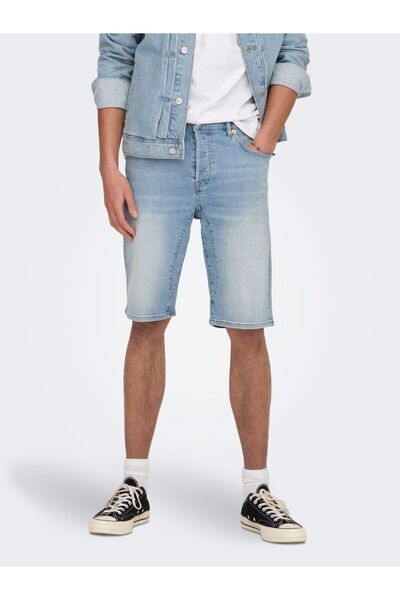 Only & Sons Jeans-Shorts ONSKYLE Mittlere Taille Normal geschnitten Shorts