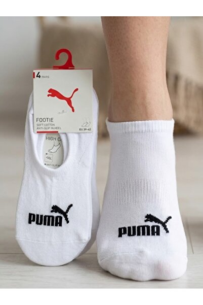 Puma High Cut Footie Socks (4 Pairs) 93836802 White