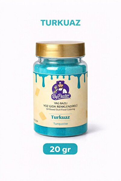 By Paster ByPaster Yağ Bazlı Toz Gıda Boyası Turkuaz 20 gr - Çikolata & Pasta...