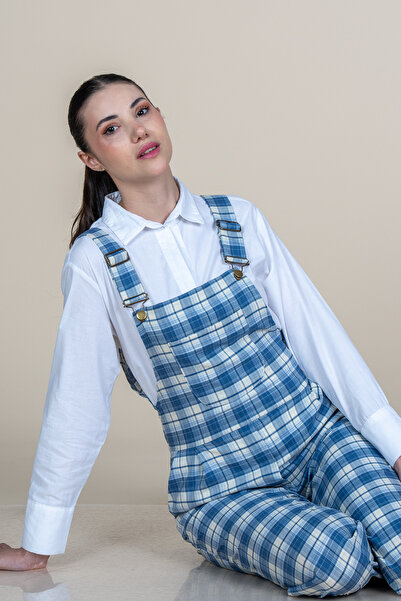 MissVina Beatrix Strappy Plaid Pattern Jumpsuit 3 - 50363