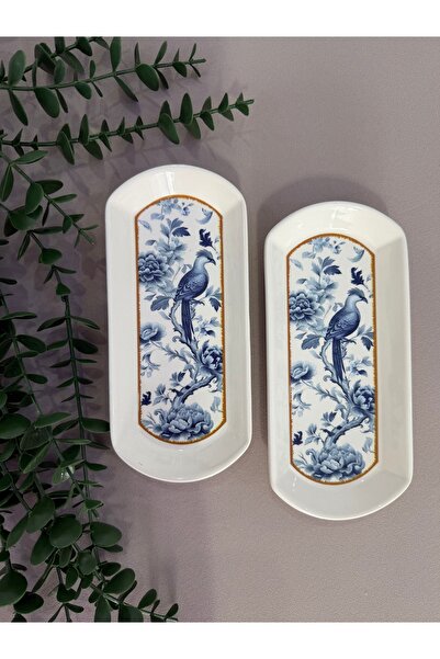 Yiğit Seramik Züccaciye Bluekitchen Model 2 Piece Medium Oval / Cheese Plate