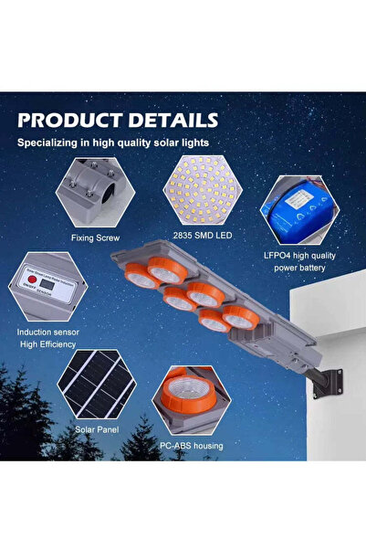 Promagg Outdoor Solar LED Projector with Sensor – 600W, Automatic Control, IP...