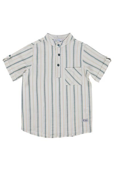 ZEYNEVA Тимо Мъжка раирана риза 6-9 години - Бежова