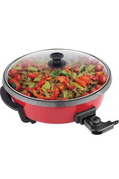 Asel Granit Elektrikli Pizzamatik Güveç Tava-tencere 40 cm Aile Boy