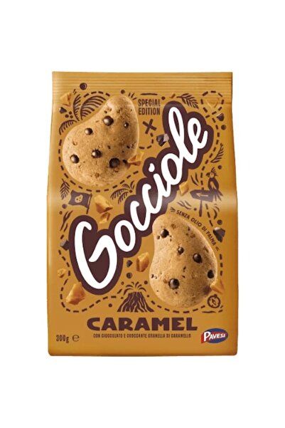 Pavesi Biscuiți Gocciole Caramel, Pavesi, 300gr