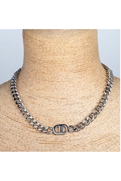 Bylin 316L Surgical Steel Thick Chain Necklace Steel Necklace / Length 40Cm+5...