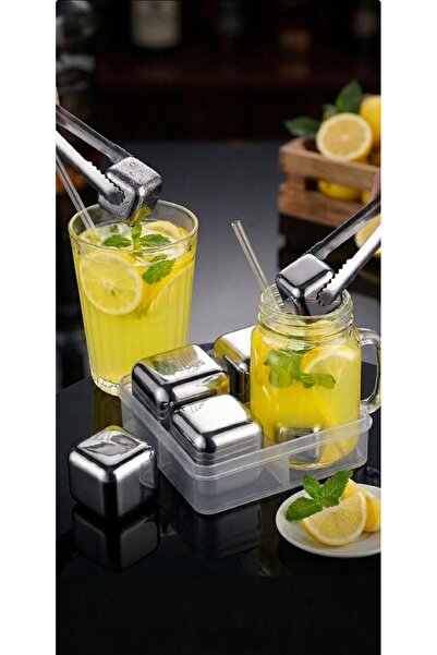 Senz Paslanmaz Çelik Buz Taşı , İçecek Soğutma , Buzsuz Soğutma 4 Adet