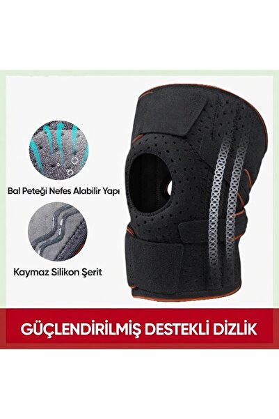 KEMOVE Unisex Dizlik - Menisküs Patella Destekli Karbon Yaylı Diz Koruyucu(Çi...