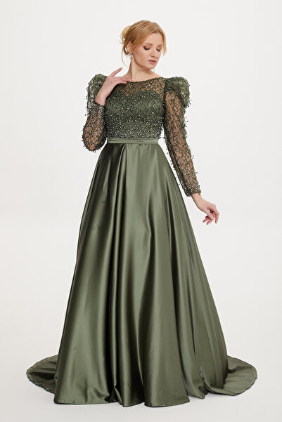 Abad Turkish Dress Evening Green