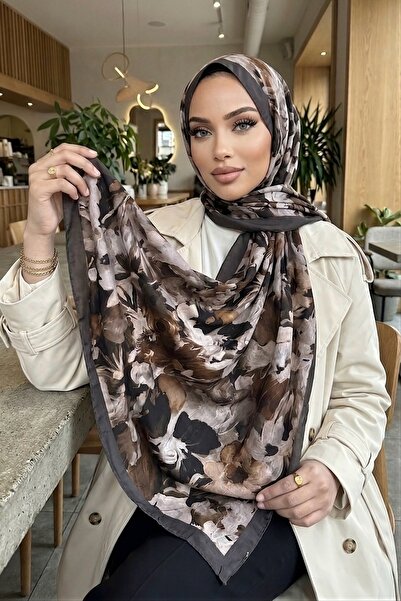 İmajButik Anthracite İpekhan Patterned Shawl