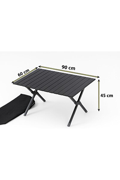 AutoFamily AUTO FAMILY Folding Aluminum Camping Table 90CM – Roll-Up Table, P...