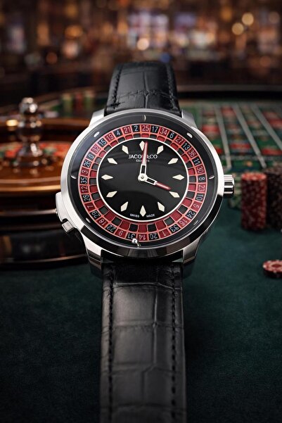 G Sport POLO Jacoob Casino Rulet Dönen Otomatik Mekanizma Haki Deri Kol Saati...