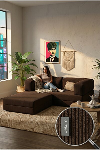 Dekoro Axis 160x240 Modüler Takım 50 DNS Bondex Fitilli Kadife Yataklı Koltuk...