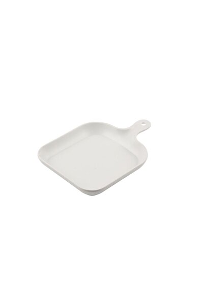 Globy Presentation Plate with Handle White 25.5X18.5X3 cm