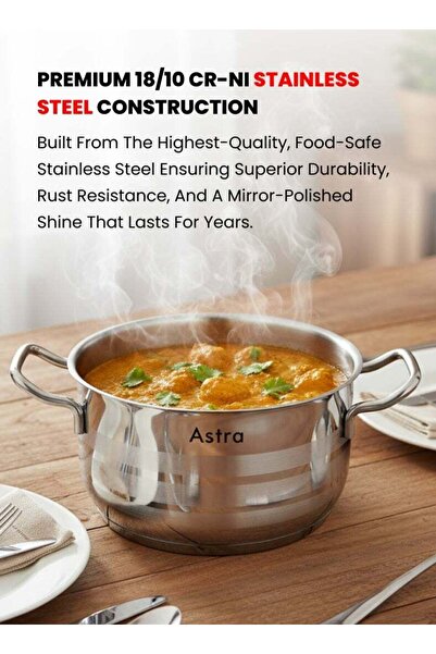 Astra Stainless Steel Casserole 28 cm