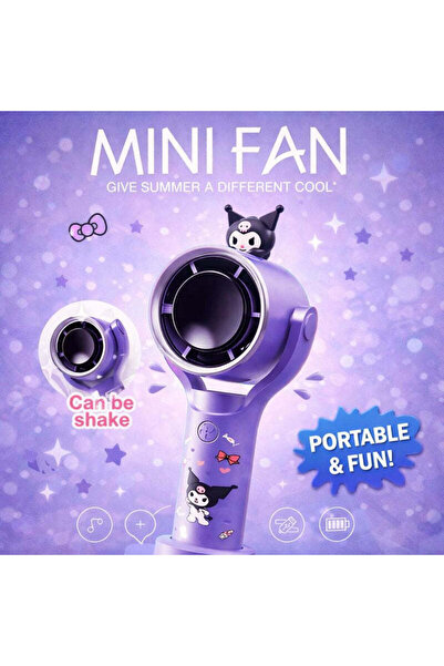 Toybox Kuromi Mini Handheld Small Fan Portable Travel Fan With USB