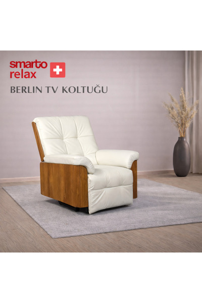 Smarto relax Tv Koltuğu Berjer – Berlin Serisi, Elektrikli Döner Sallanan Kad...