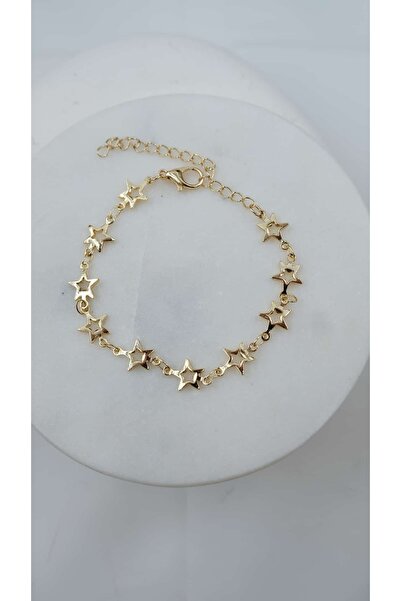 Jerie Gold Star Plate Bracelet