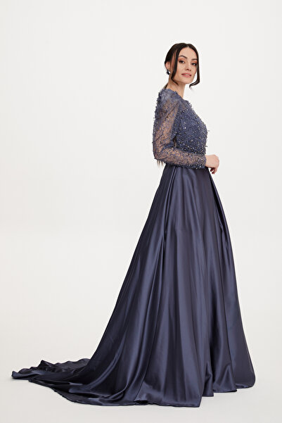 Abad Turkish Evening Dress Navy Blue