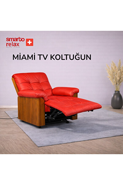 Smarto relax Tv Koltuğu – Miami Serisi, Elektrikli Masaj & Isıtma, USB Şarj D...