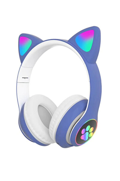 OEM Ασύρματα ακουστικά με αυτιά γάτας, φώτα LED, ισχυρό μπάσο, υποδοχή κάρτας...