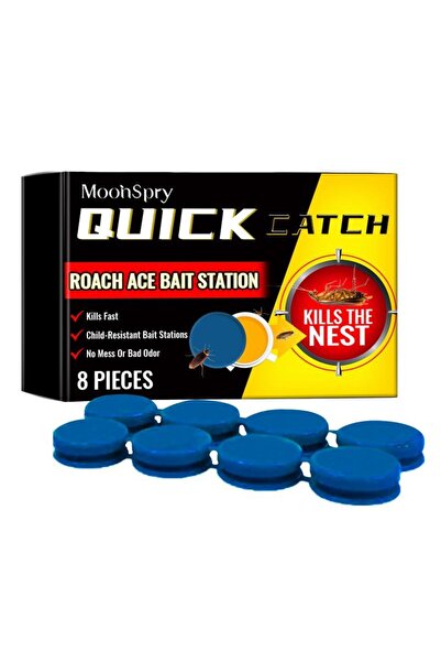 Yallabena 8PCS MoonSpry Roach Killer Bait Station - Fast Acting Roach Elimina...