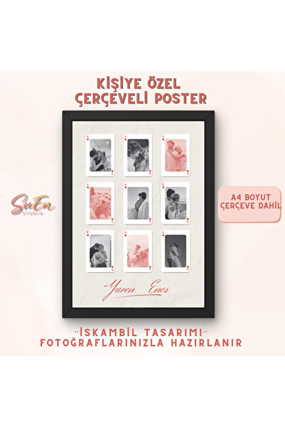 SuEn Studio Kişiye Özel Çerçeve Poster İskambil Tasarımı