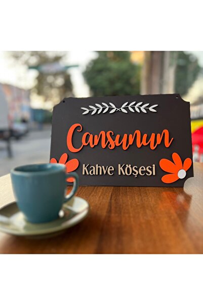 ORENDA WOOD Kişiye Özel Kahve Köşesi Ahşap Hediyelik