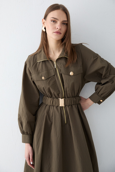 Melike Tatar Button Detailed Dress 32-2679