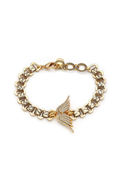 Mon Reve Marisol Kanat Charm Altın Kaplama Zincir Halhal