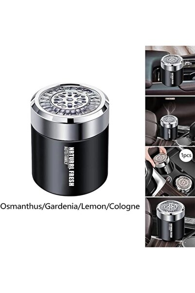 AutoFamily Luxury Car Air Freshener Diffuser | Long-Lasting Auto Fragrance Spray (Block Silver, Osmanthus)