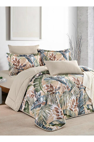 INREST Tropical Haven King Comforter Set 230 × 250 cm Luxury 6 Pieces 100% Mi...