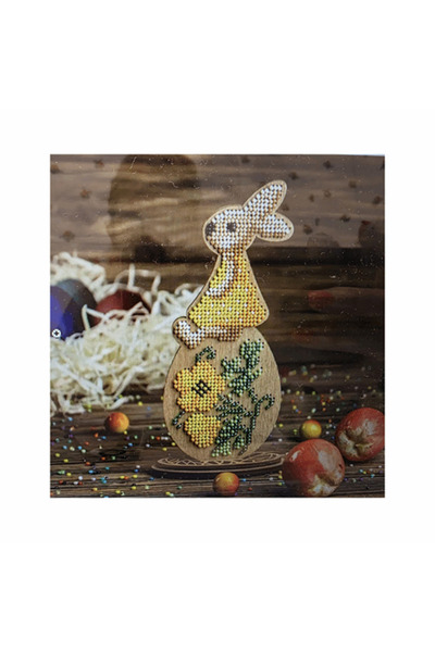 Tablouri din lemn Ornament din lemn cu iepuraș de Paște