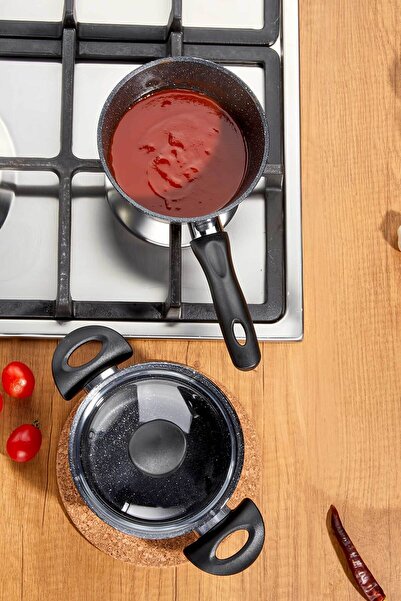 Taç Trend 3 Parça Mini Tencere Seti - 14 Cm Sütlük / 14 Cm Tencere