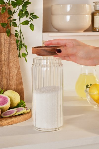 Karaca Mova Akasya Çizgili Saklama Kabı 1100 Ml