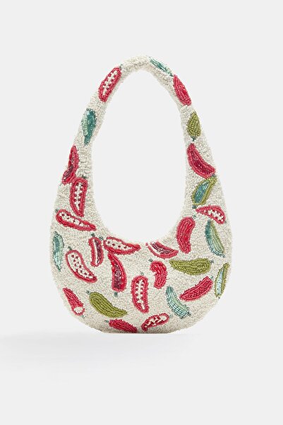 Pull & Bear Boncuklu omuz çantası