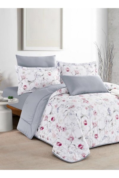 INREST طقم لحاف مفرد 4 قطع Floral Whisper من إن ريست – لحاف 170×230 سم بوجهين...