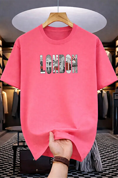 Pink Sky Premium Oversize T-Shirt 100% Βαμβάκι Unisex Άνετη Εφαρμογή Τάση Νέα...