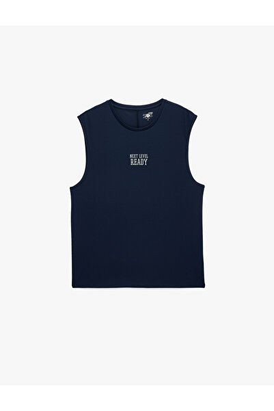 Koton Αθλητικό φανελάκι με ίσια γραμμή, χωρίς μανίκια, με στάμπα και λαιμόκοψ...