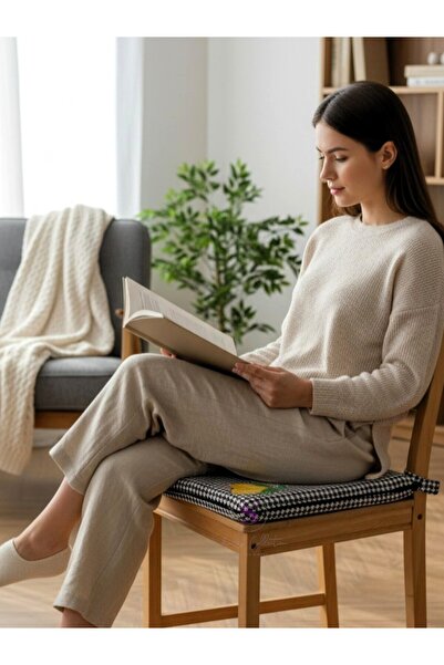 shules collection Подушка на стілець з вишивкою "Качка" (відштовхувальна ріди...