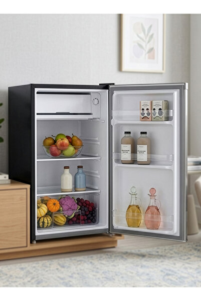 Cady One ثلاجة مكتب صغيرة 3 قدم بسعة 86 لتر باب واحد مع فريزر داخلي و رفوف قا...