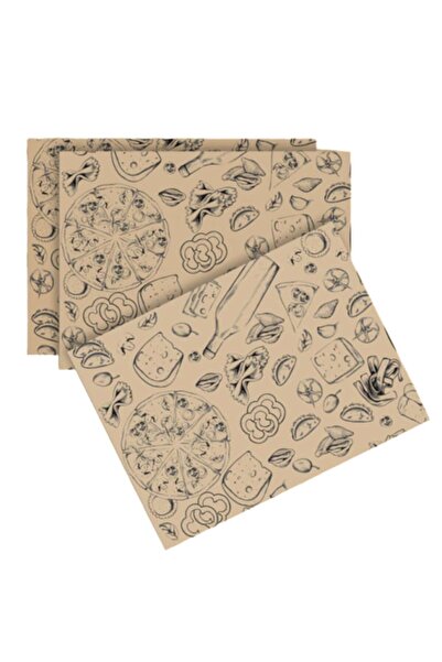 msg Комплект от 100 салфетки за маса, от естествена хартия, с принт, 300x400 мм