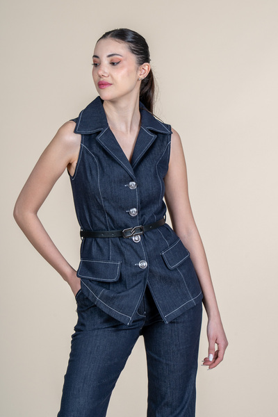 MissVina Σετ Τζιν Γιλέκο και Παντελόνι 1309