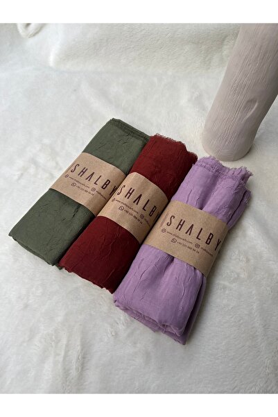 shalby Tesettür Bamboo Crash Shawl (Set of 3)