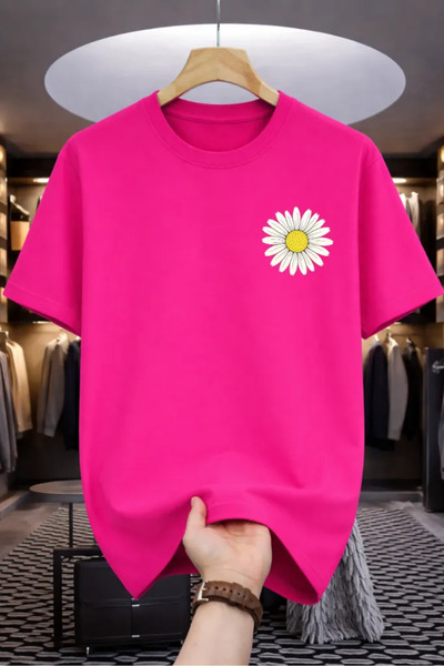 Pink Sky Premium Oversize T-Shirt 100% Βαμβάκι Unisex Άνετη Εφαρμογή Τάση Νέα...