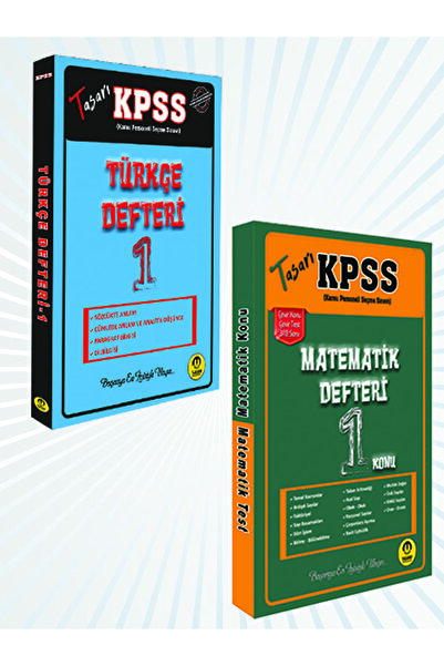 tasarı eğitim yayınları KPSS TÜRKÇE DEFTERİ1+MATEMATİK DEFTER 1 KONU ÖZETLİ S...