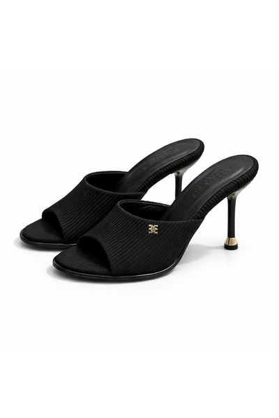 PATRON SHOES شبشب نسائي بكعب 8 سم مفتوح من الأمام، موديل أنيق ومريح
